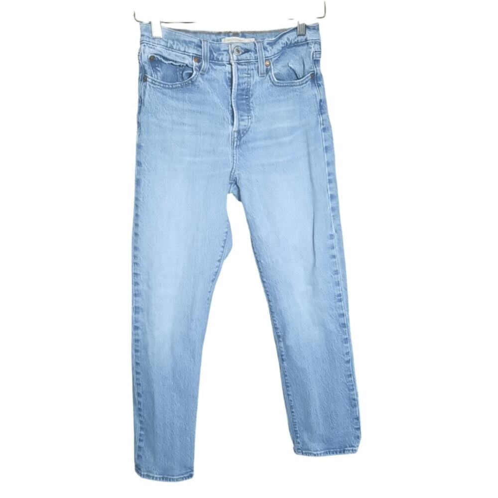 Levi's Premium Womens Light Blue Wedgie Straight High Rise Jeans Size 26